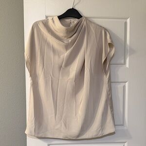 Aritzia Babaton Draped Sleeveless Cream Women's Top